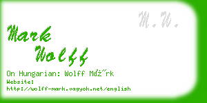 mark wolff business card